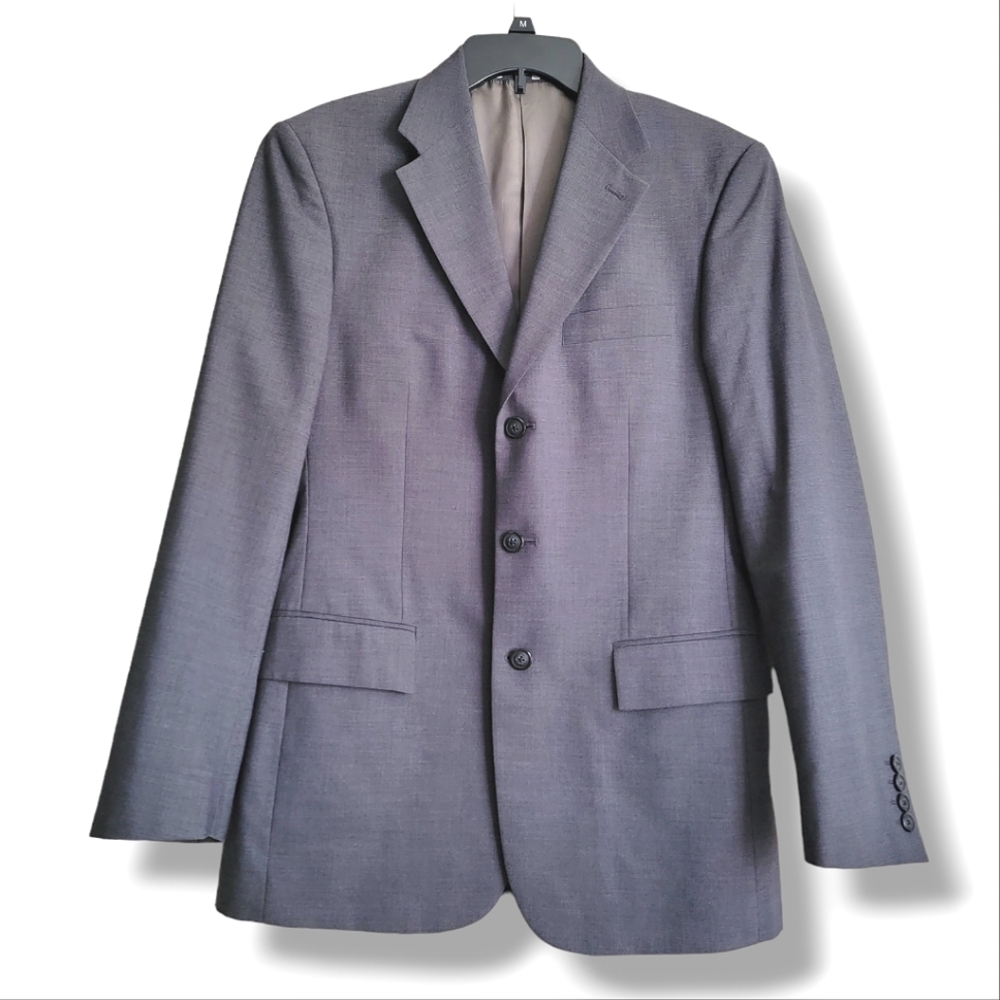 Perry Ellis Exclusively Tailored Suit Blazer Dress Coat Size 38 Regular Gray‎